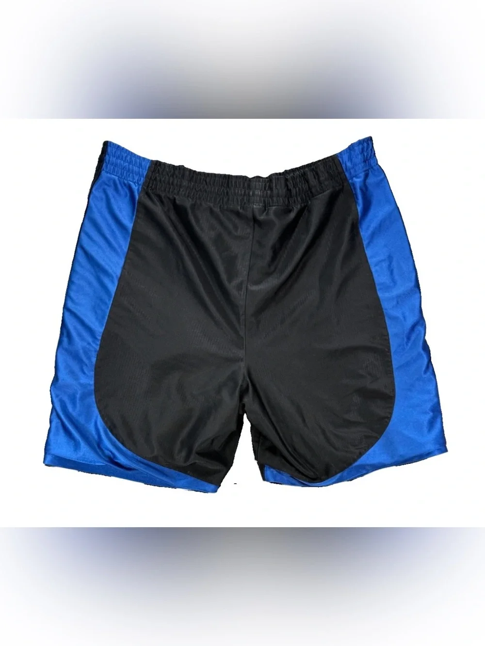 Vintage Y2K Nike Basketball Shorts Men's Large Black Blue Dazzle Heavyweight
